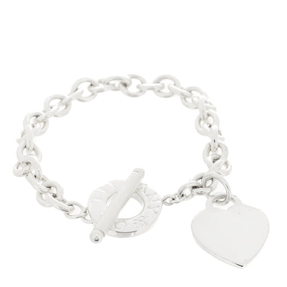 Tiffany Sterling Silver Heart Tag Toggle Bracelet 1 of 3