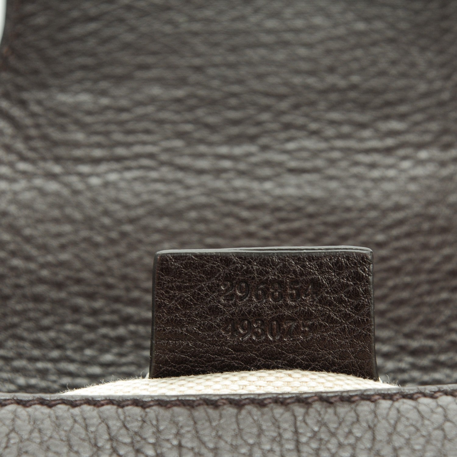 Gucci Pebbled Calfskin Web Small Dressage Shoulder Bag Dark Brown 7 of 7