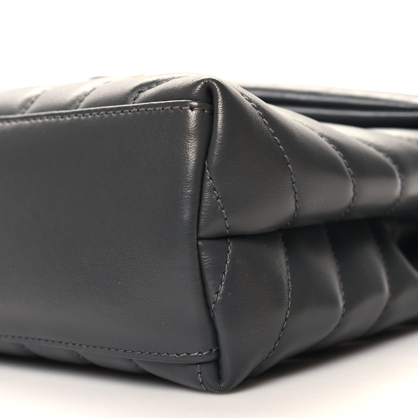 Calfskin Y Quilted Monogram Small Loulou Chain Satchel Storm