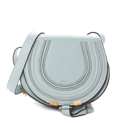 Chloe Calfskin Mini Marcie Round Crossbody Bag Faded Blue 1 of 8