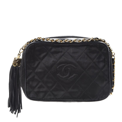 Chanel Satin Quilted Tassel Camera Case Black 1 of 18