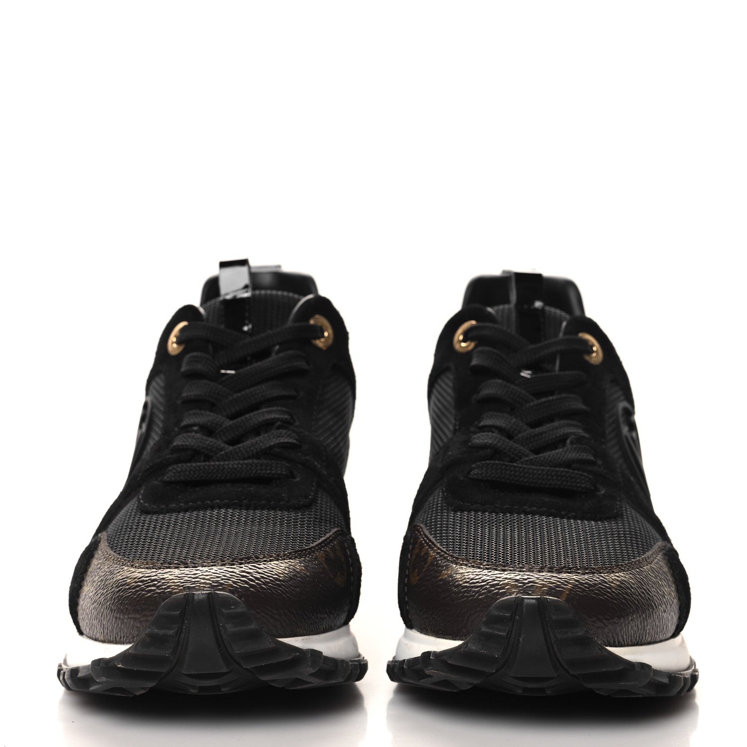Louis Vuitton Suede Monogram Run Away Sneakers 37 Black 3 of 9