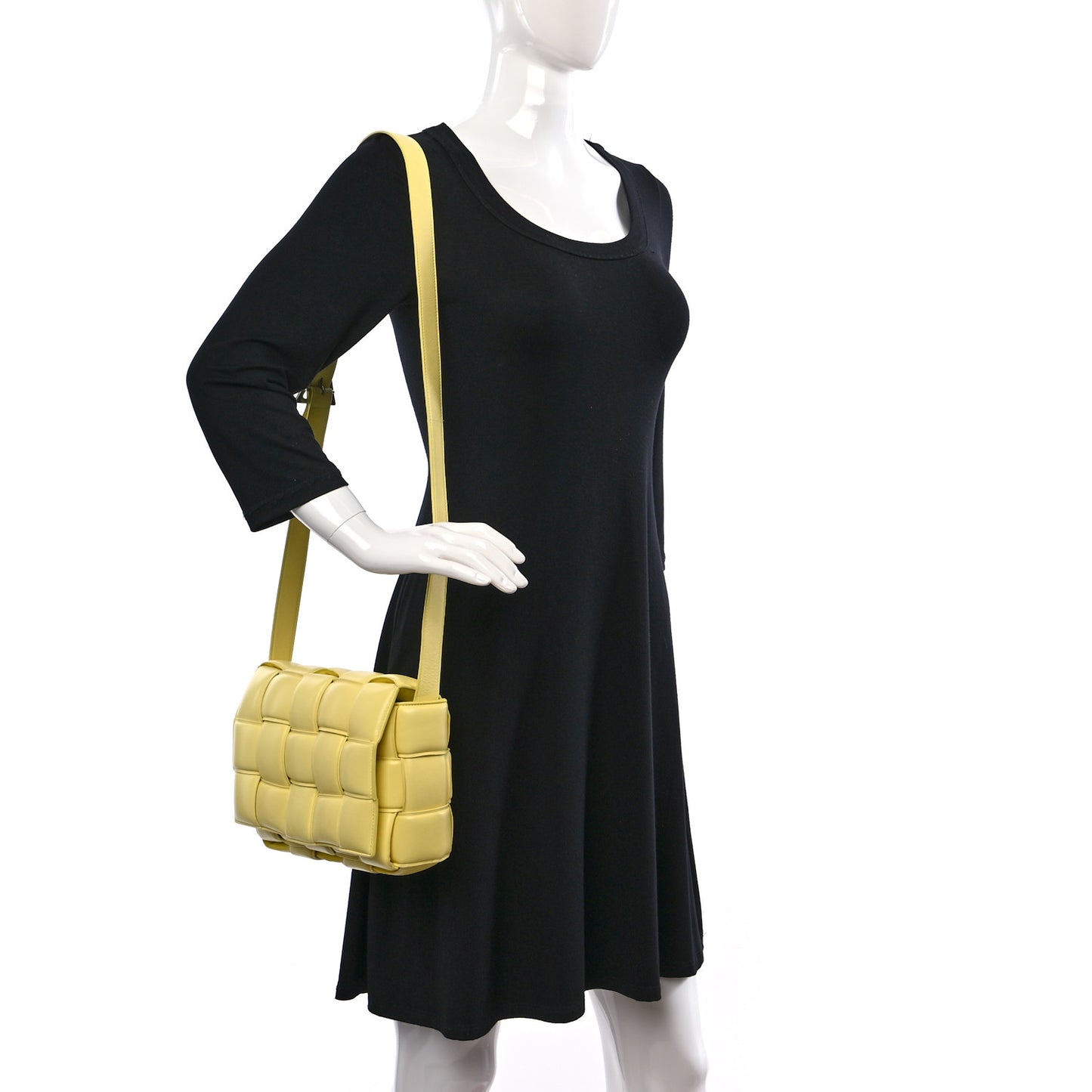 Nappa Maxi Intreccio Padded Cassette Crossbody Bag Sherbet