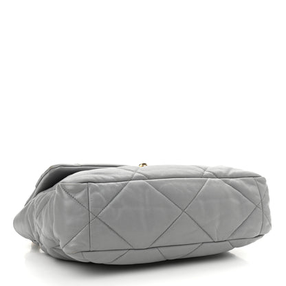 Chanel Lambskin Quilted Large Chanel 19 Flap Grey 4 of 11