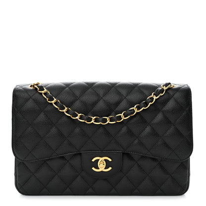Chanel Caviar Quilted Jumbo Double Flap Black 1 of 10
