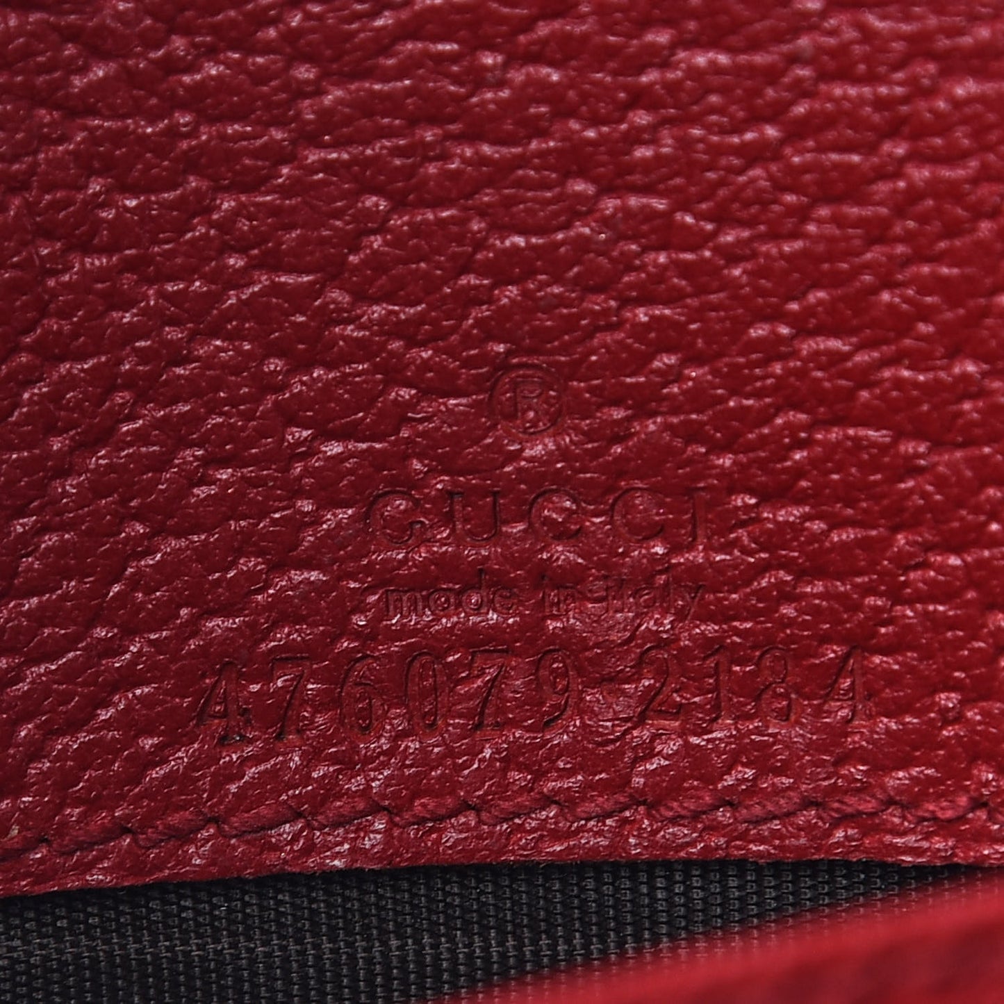 GG Supreme Monogram Web Queen Margaret Chain Wallet Red
