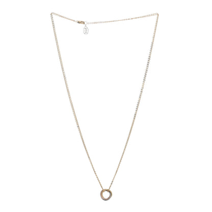 Cartier 18K Pink Yellow White Gold Trinity Double Chain Pendant Necklace 2 of 5