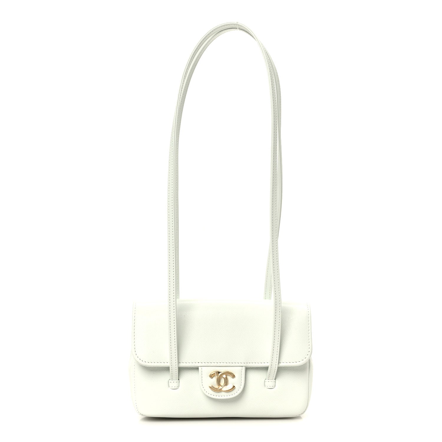 Chanel Shiny Caviar Mini Preppy Coco Shoulder Bag Light Blue 1 of 11