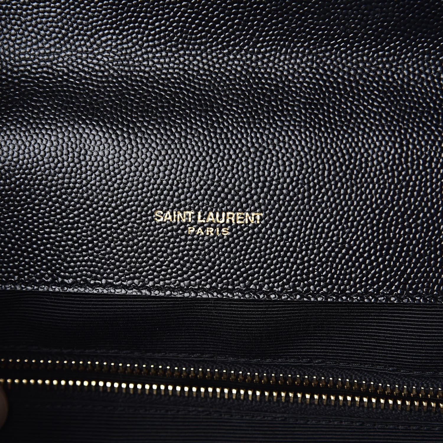 Saint Laurent Grain De Poudre Textured Mixed Matelasse Large Triquilt Monogram Satchel Black 7 of 10