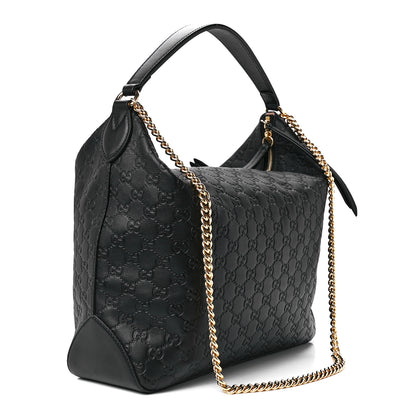 Gucci Guccissima Signature Large Linea A Hobo Black 3 of 12