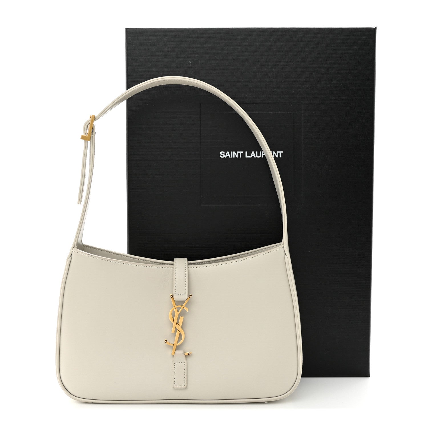 Saint Laurent Smooth Calfskin Le 5 A 7 Hobo Crema Soft 13 of 13