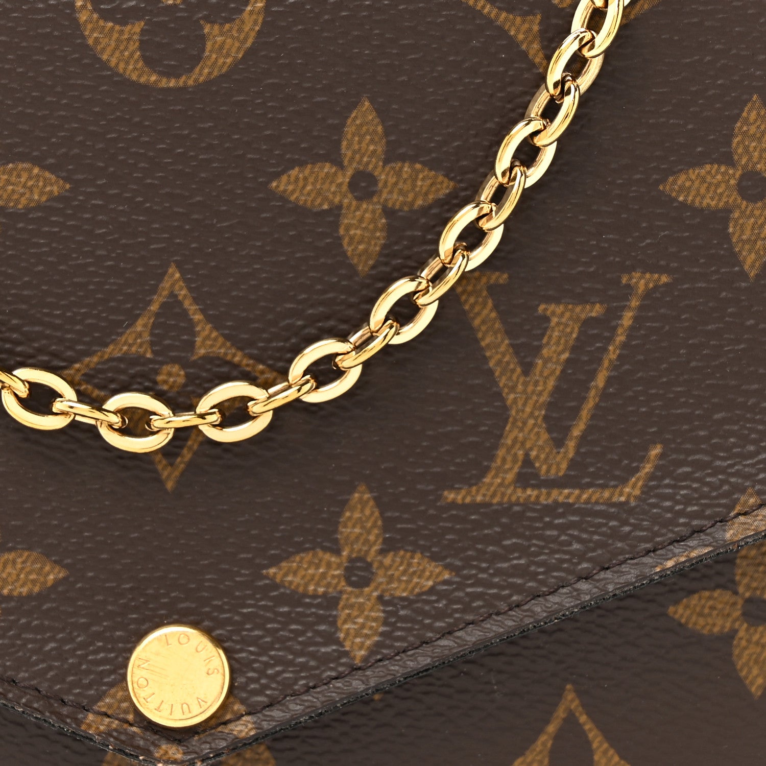 Louis Vuitton Monogram Pochette Felicie Chain Wallet Fuchsia 8 of 19