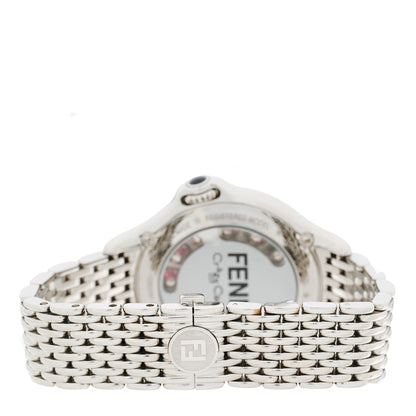 Fendi Stainless Steel Diamond Topaz 38mm Crazy Carats Rotating Gem Quartz Watch 5 of 7