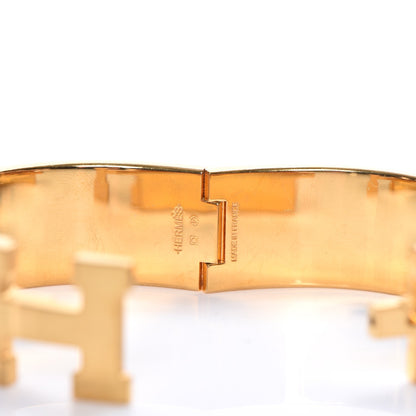 Hermes Enamel Wide Clic Clac H Bracelet GM Indigo 7 of 7