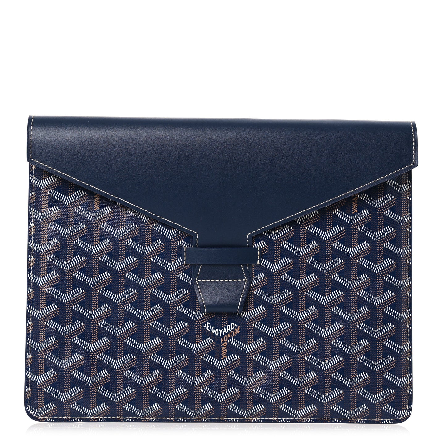 Goyardine Commando Envelope 2 Flat Large Pouch Blue