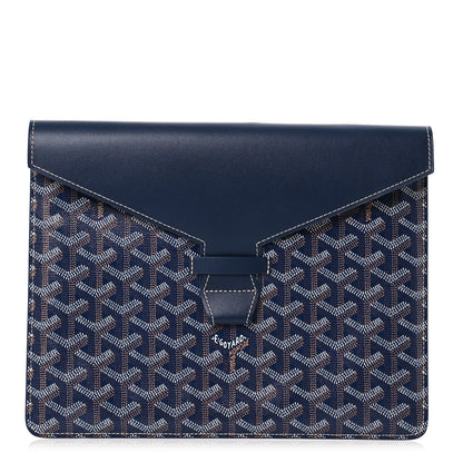 Goyard Goyardine Commando Envelope 2 Flat Large Pouch Blue 1 of 8