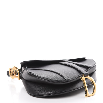 Christian Dior Grained Calfskin Saddle Bag Black 4 of 14