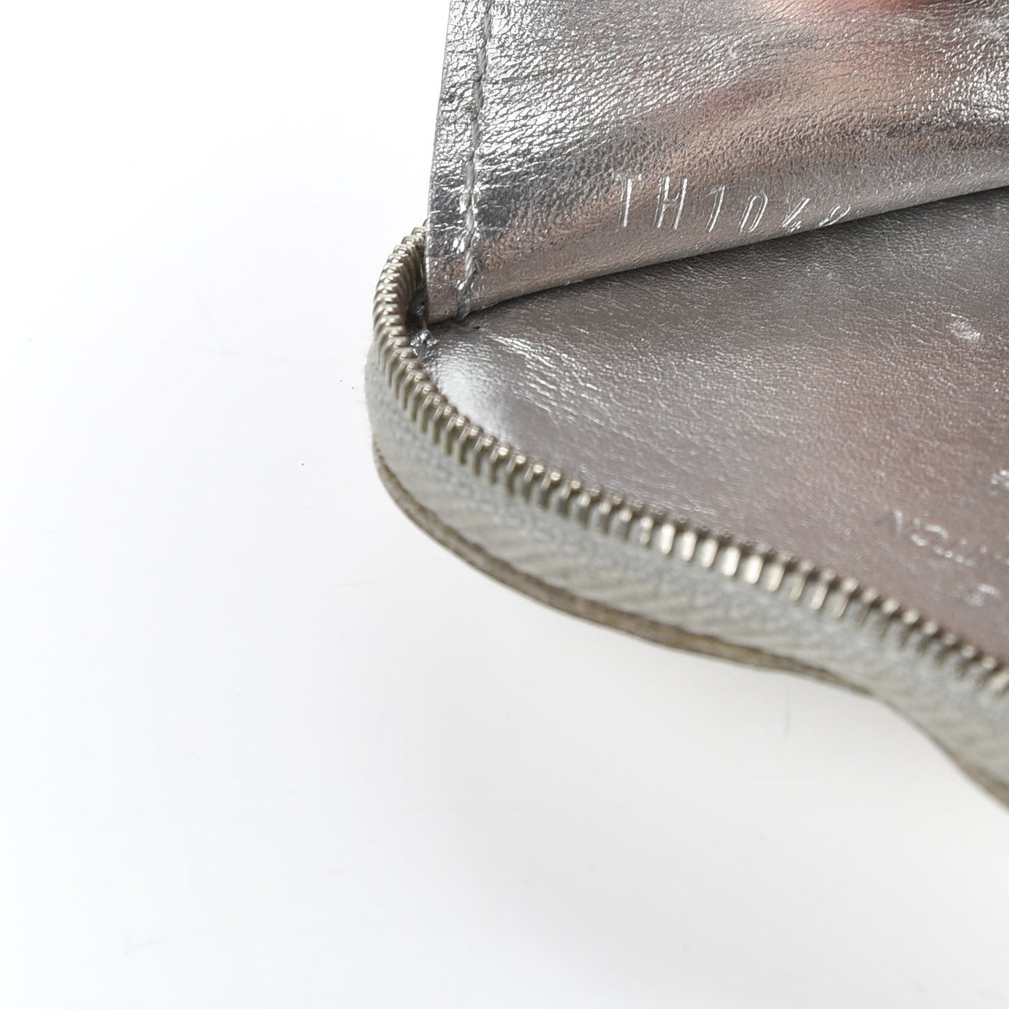 Monogram Miroir Heart Coin Purse Silver