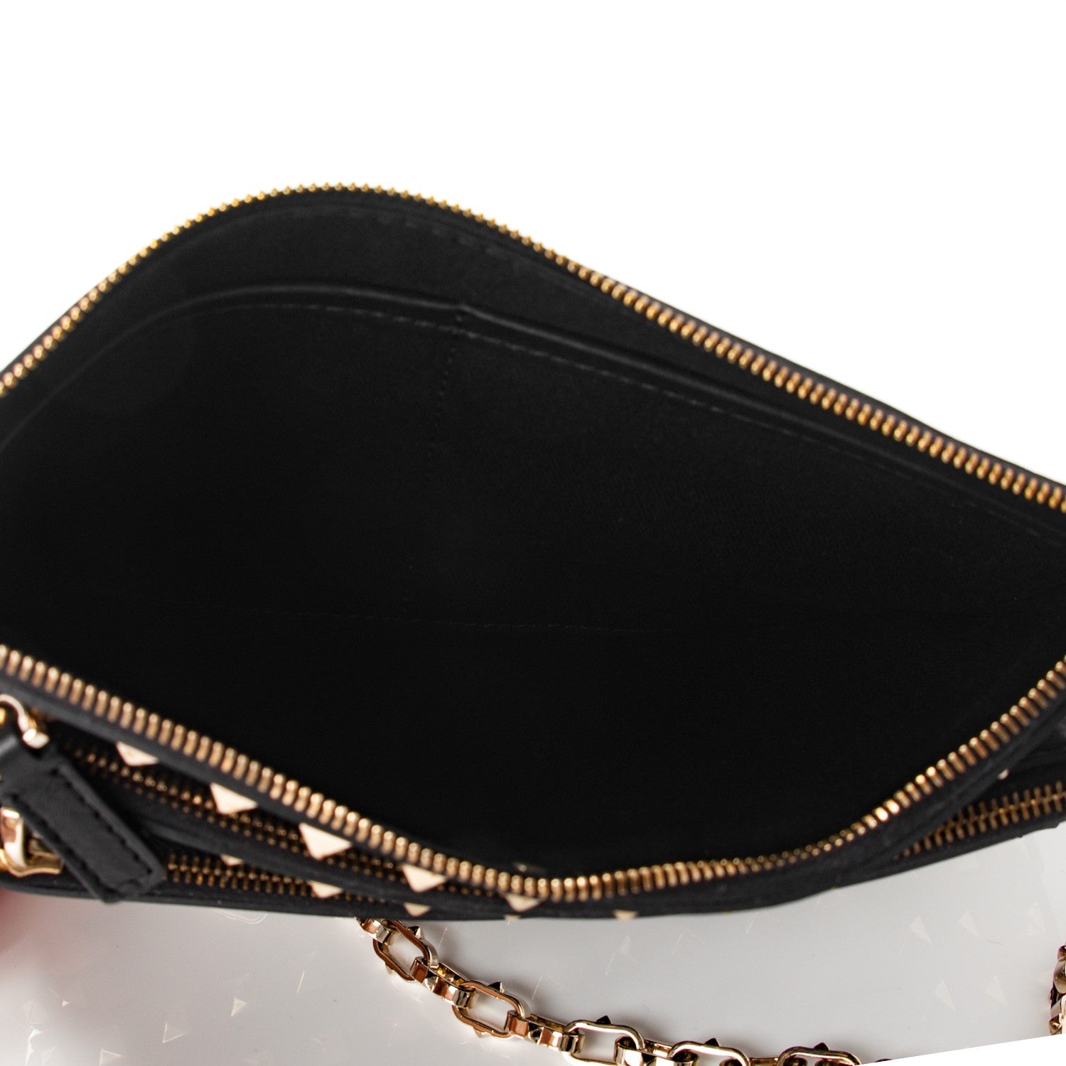Valentino Garavani Vitello Rockstud Triple Zip Crossbody Bag Black 5 of 6