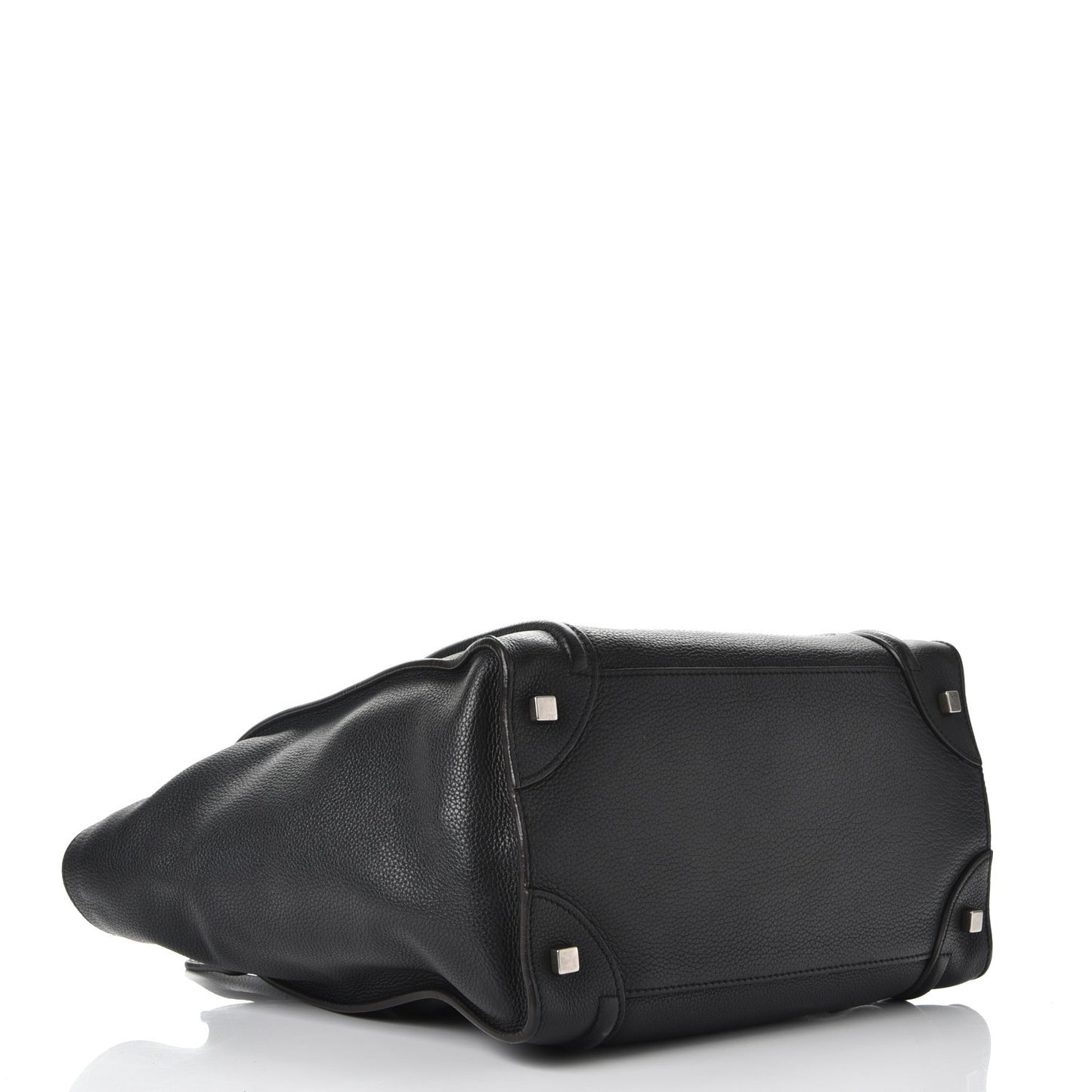 Drummed Calfskin Mini Luggage Black