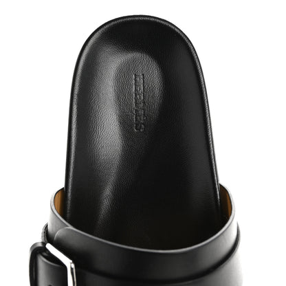 Hermes Calfskin Mens Tao Sandals 43.5 Black 7 of 9