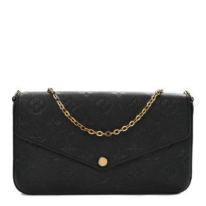 Louis Vuitton Empreinte Pochette Felicie Chain Wallet Black 1 of 11