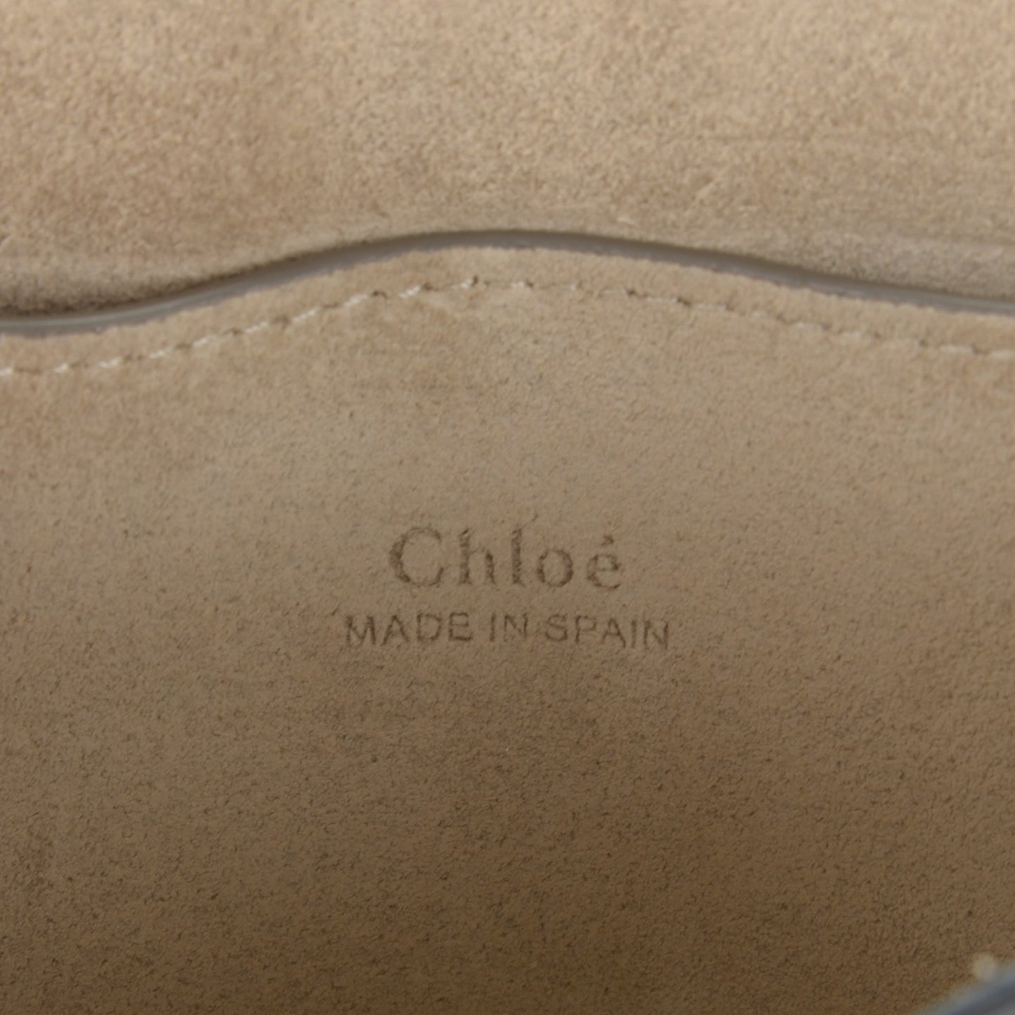 Suede Calfskin Small Faye Shoulder Bag Motty Grey