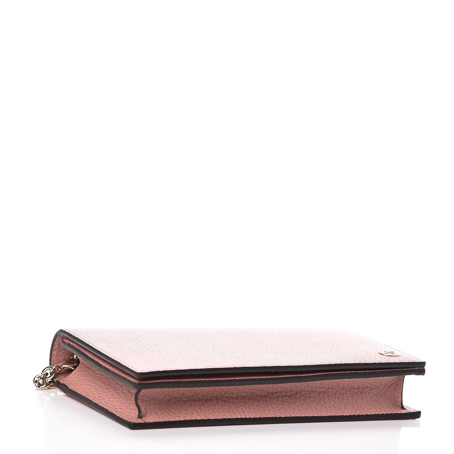 Dollar Calfskin Medium Betty Chain Wallet Soft Pink