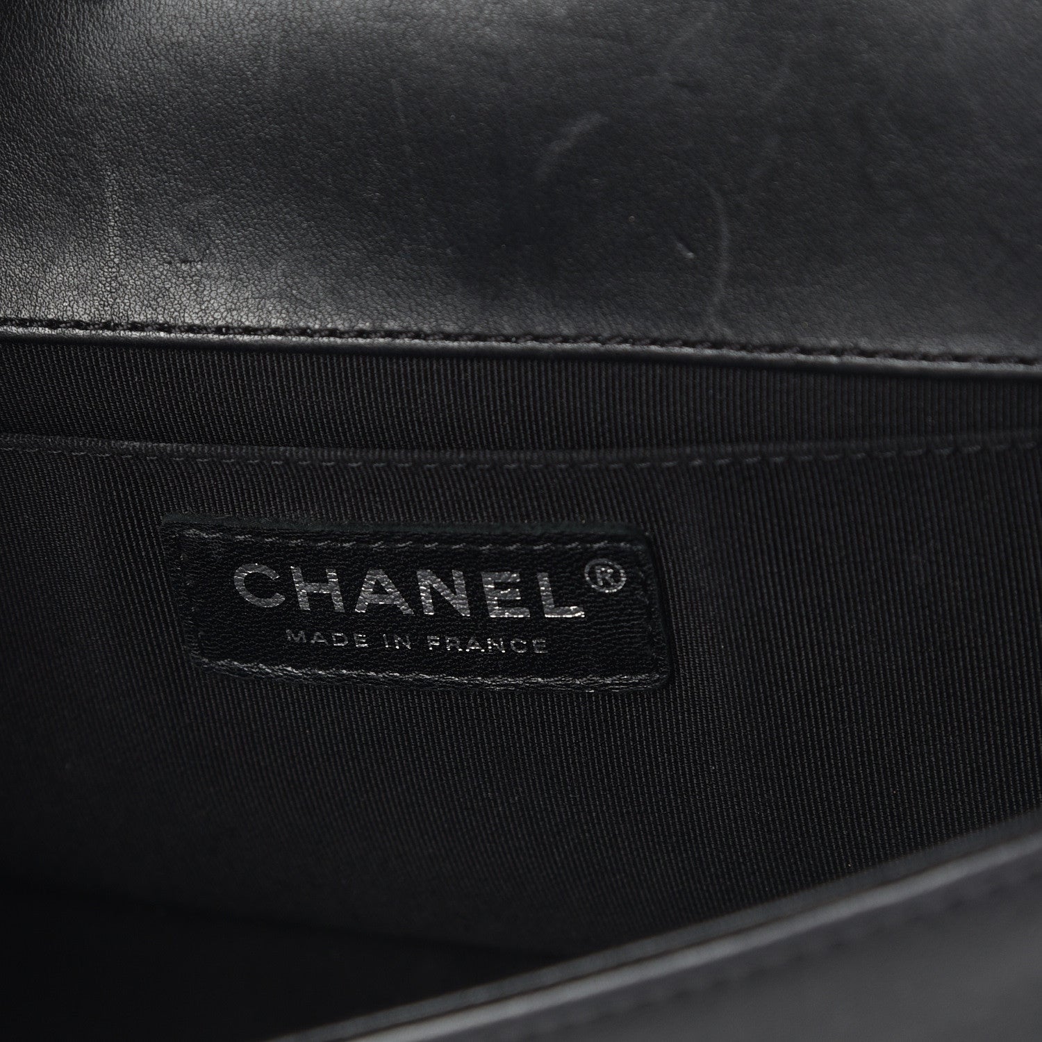 Chanel Calfskin Chevron Quilted Medium Boy Flap Black 6 of 16