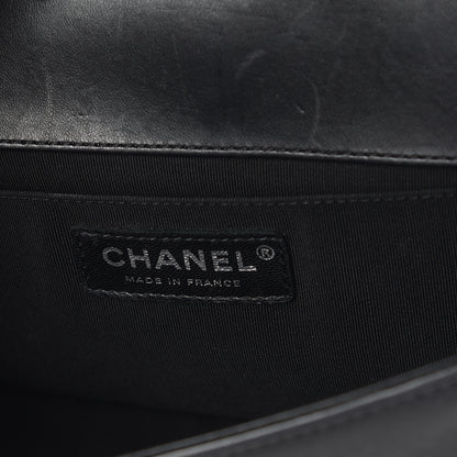 Chanel Calfskin Chevron Quilted Medium Boy Flap Black 6 of 16