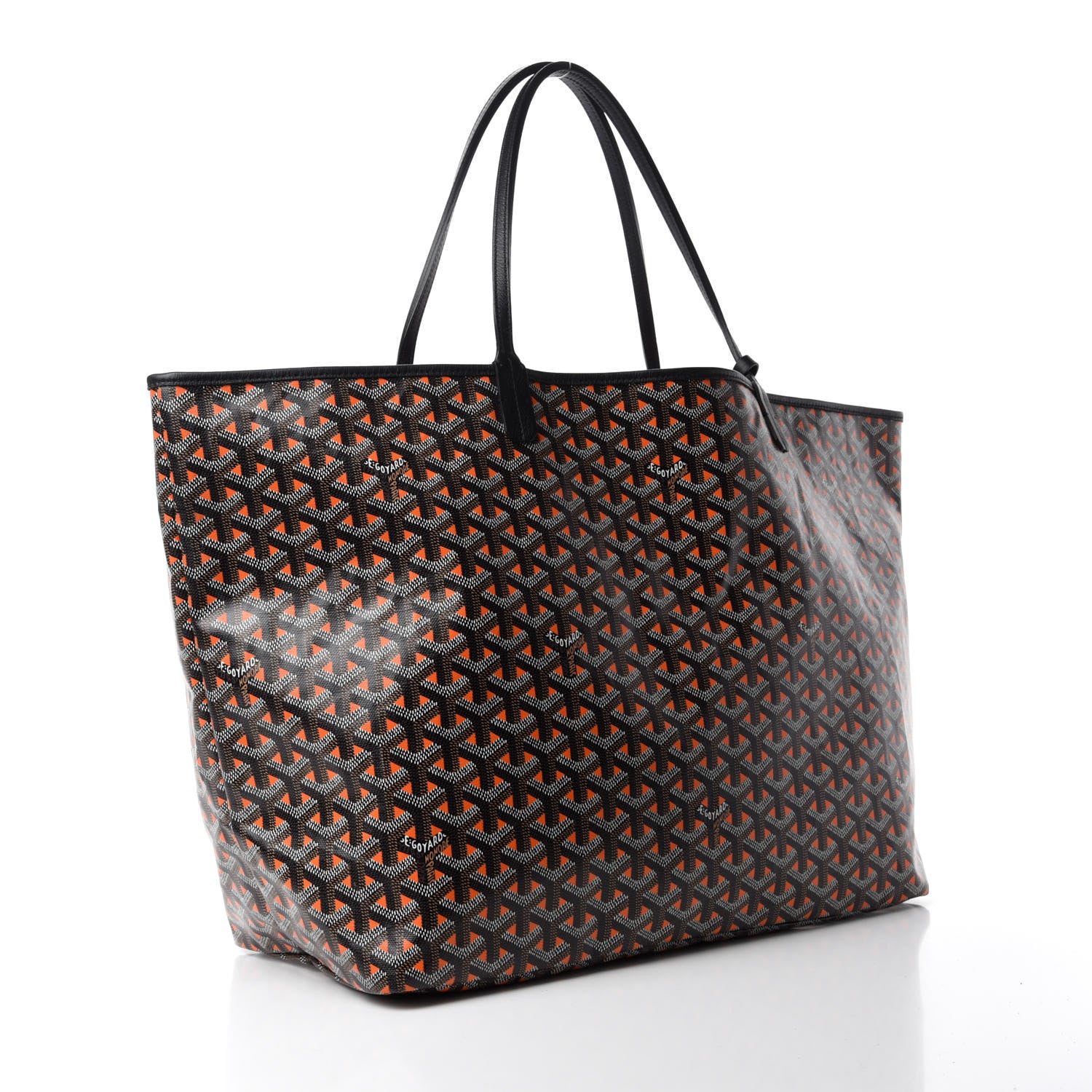 Goyard Goyardine Saint Louis Claire Voie GM Black Orange 3 of 10
