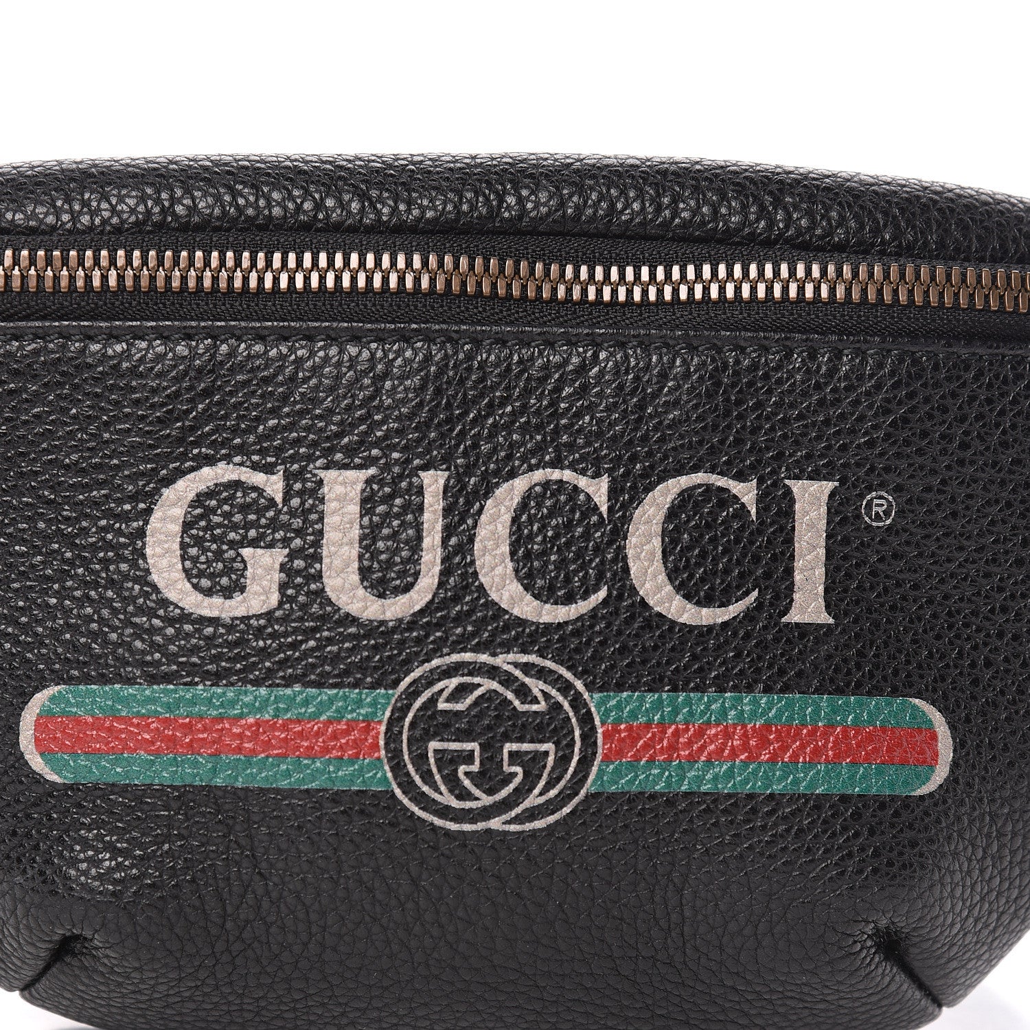 Gucci Grained Calfskin Small Logo Belt Bag Black 10 of 10