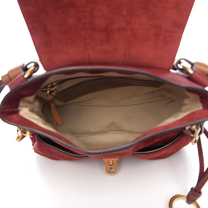 Chloe Suede Small Lexa Shoulder Bag Sienna Red 4 of 9