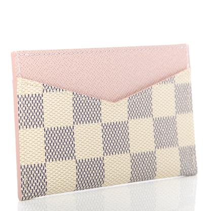 Louis Vuitton Damier Azur Daily Card Holder Rose Ballerine 3 of 8