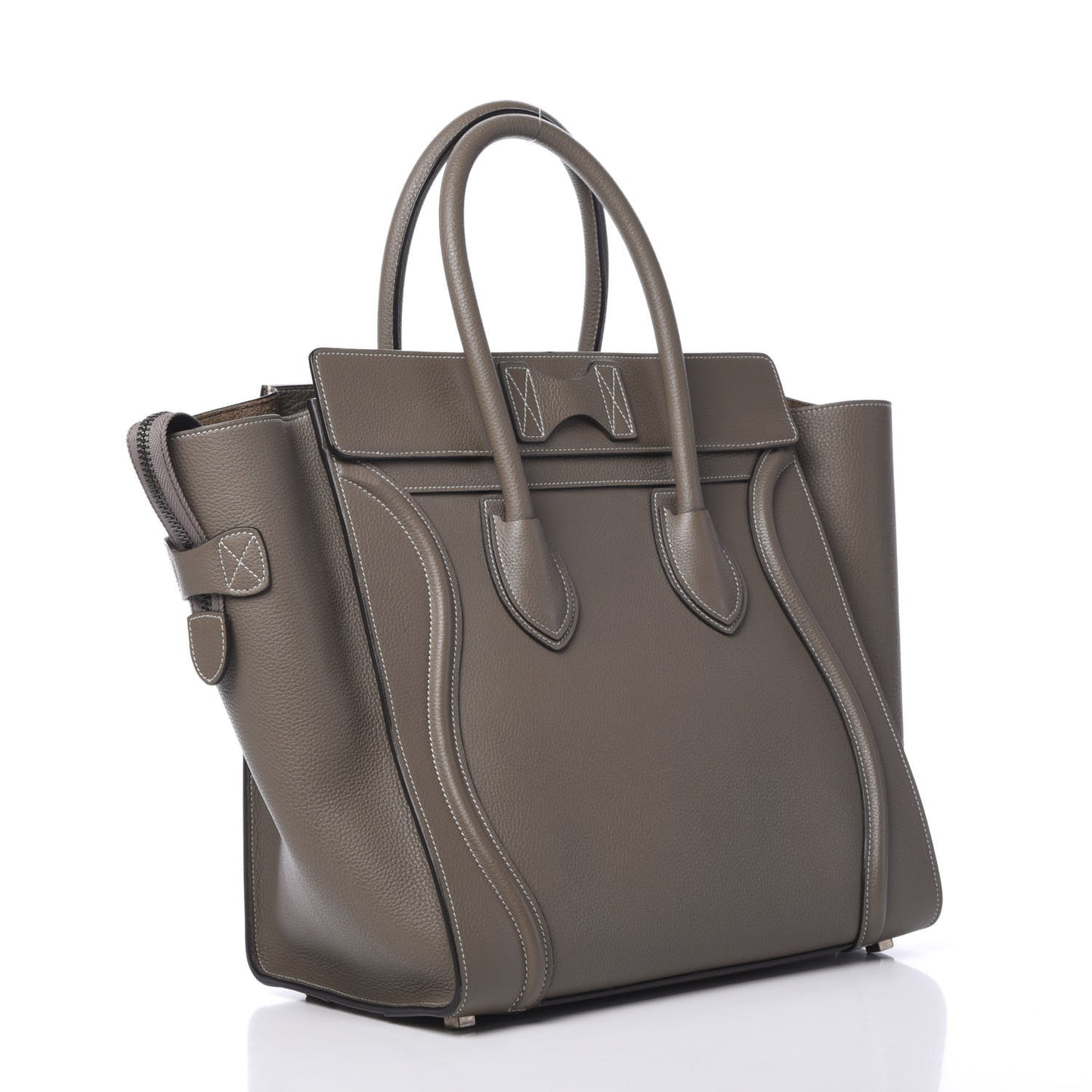 Drummed Calfskin Mini Luggage Souris