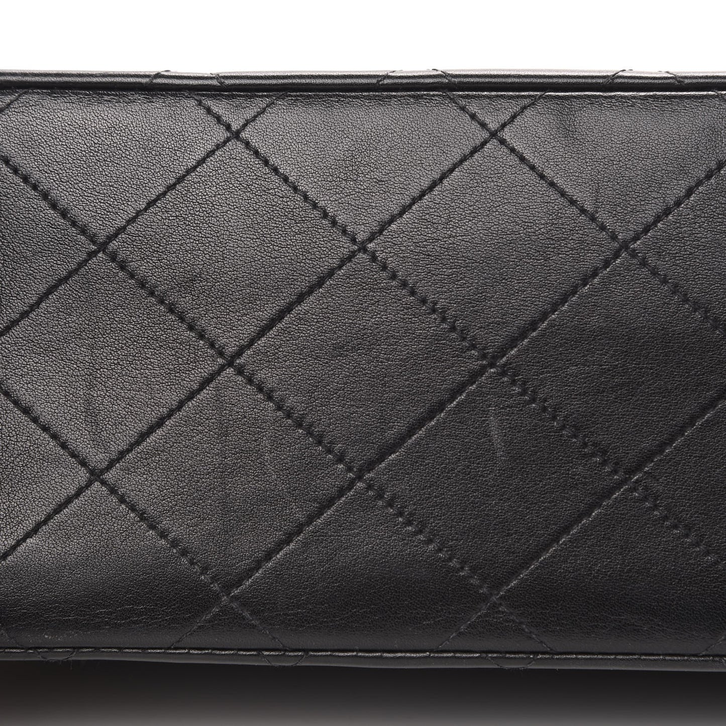 Lambskin Quilted XL Jumbo Single Flap Black