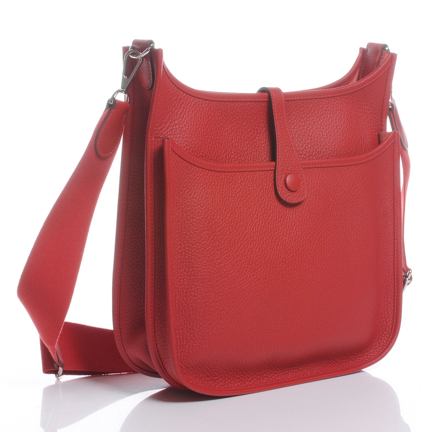 Hermes Taurillon Clemence Evelyne III PM Rouge Casaque 3 of 8