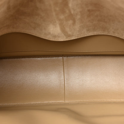 Chanel Suede Calfskin Souplissimo Maxi Flap Dark Beige 5 of 10