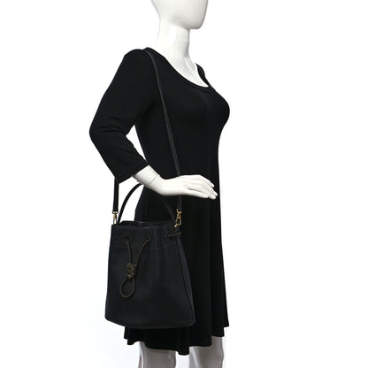 Burberry Grainy Calfskin Small TB Bucket Bag Black 2 of 8