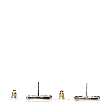 Chanel Crystal CC Earrings Gold 3 of 4