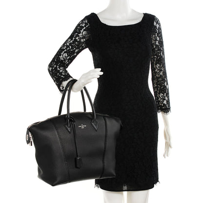 Louis Vuitton Veau Cachemire Soft Lockit MM Black 2 of 8