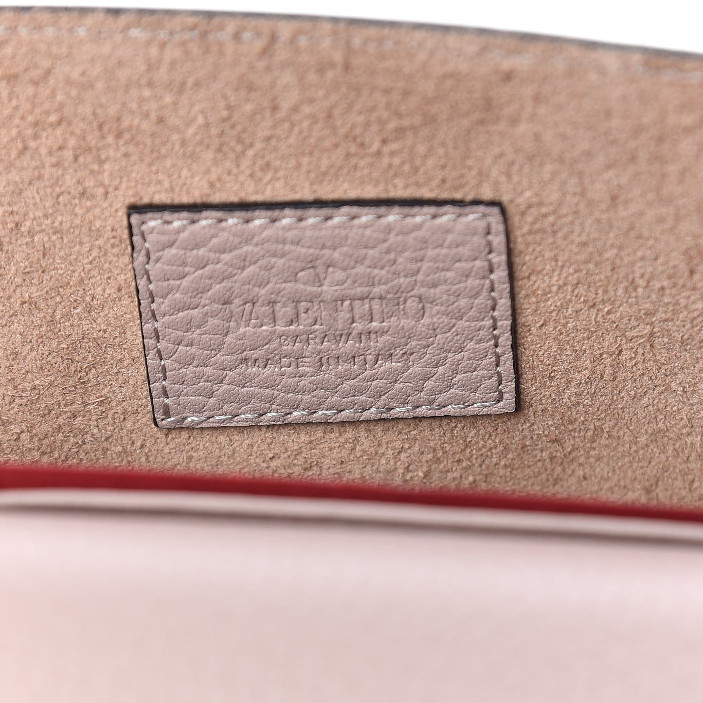 Pebbled Calfskin Rockstud Envelope Wallet on Chain Poudre