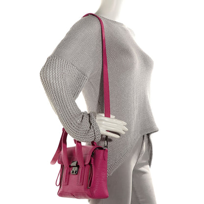 3.1 Phillip Lim 3.1 Textured Calfskin Mini Pashli Satchel Fuchsia 2 of 10