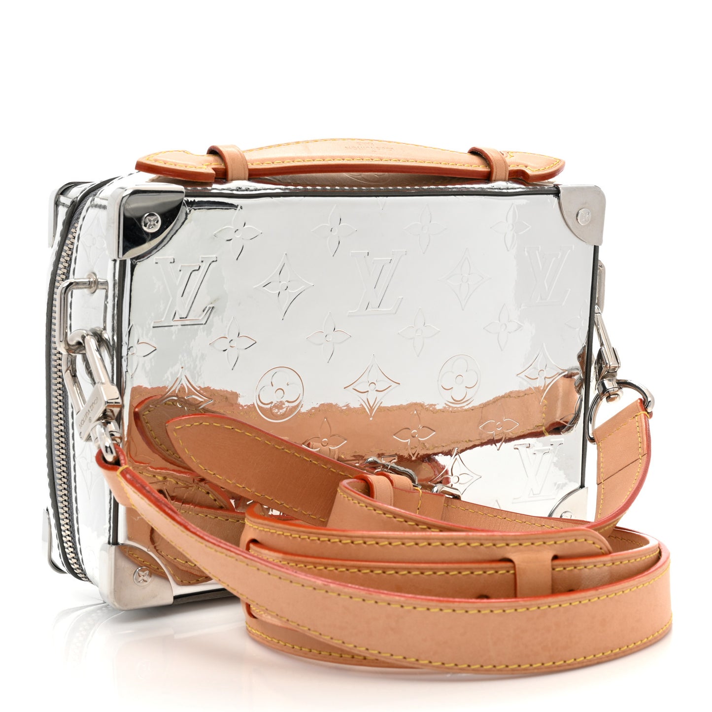Monogram Mirror Handle Trunk Silver
