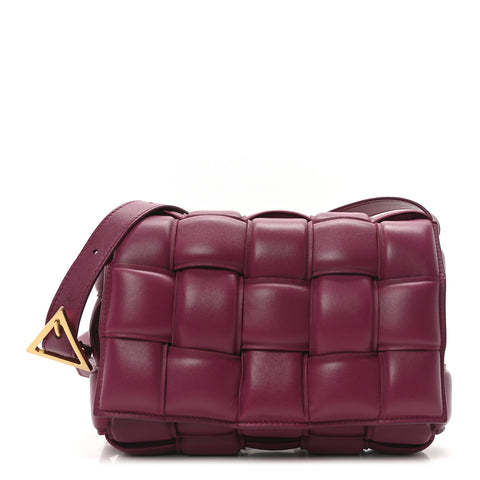 Nappa Maxi Intreccio Padded Cassette Crossbody Bag Cinnabar