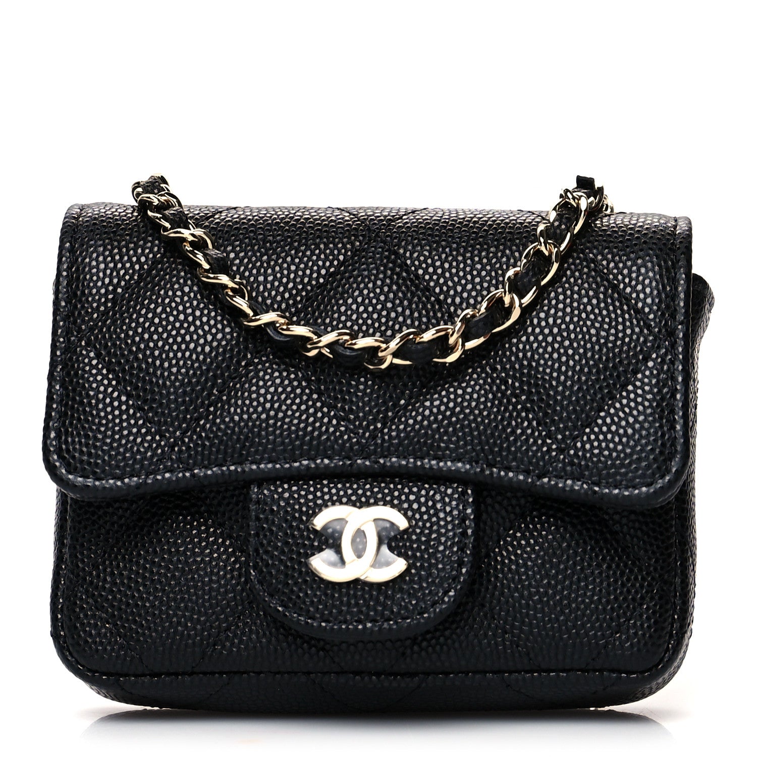 Chanel Caviar Quilted Mini Chain Belt Bag Black 1 of 10