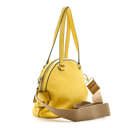 Prada Vitello Daino Dome Satchel Mimosa 3 of 12