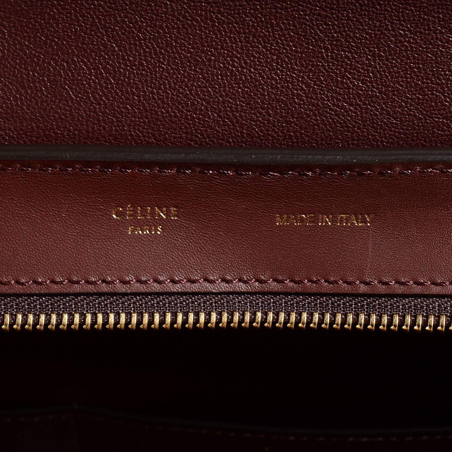 Celine Smooth Calfskin Suede Medium Trapeze Burgundy 6 of 8