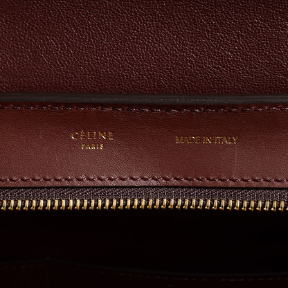 Celine Smooth Calfskin Suede Medium Trapeze Burgundy 6 of 8
