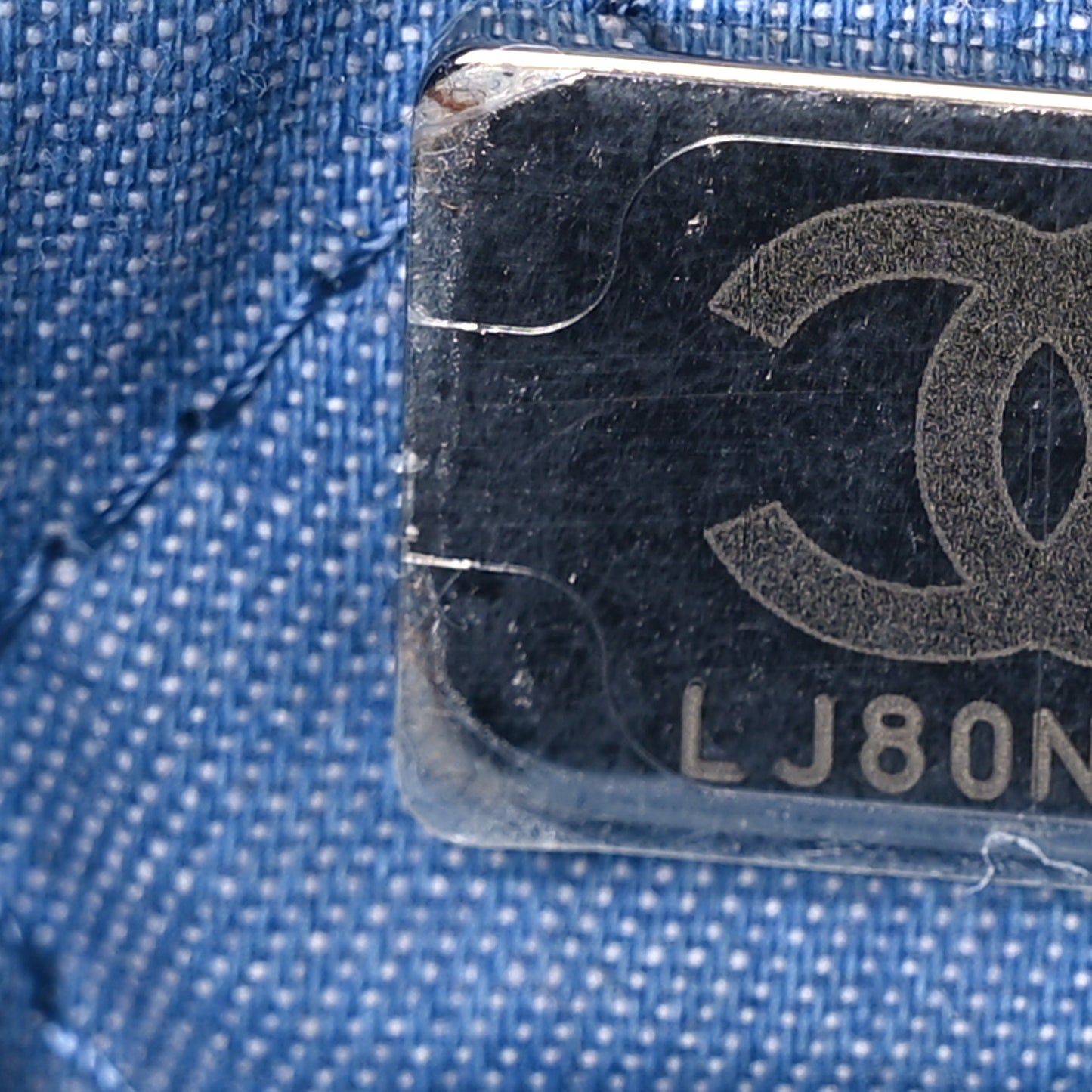 Denim Sequin Chanel 22 Blue